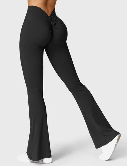 Leggings donna scollatura a V – Leggings svasati eleganti e comodi