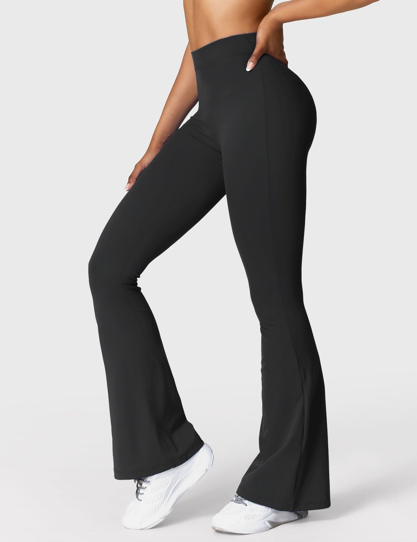 Leggings donna scollatura a V – Leggings svasati eleganti e comodi