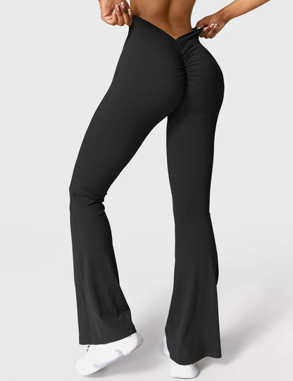 Leggings donna scollatura a V – Leggings svasati eleganti e comodi