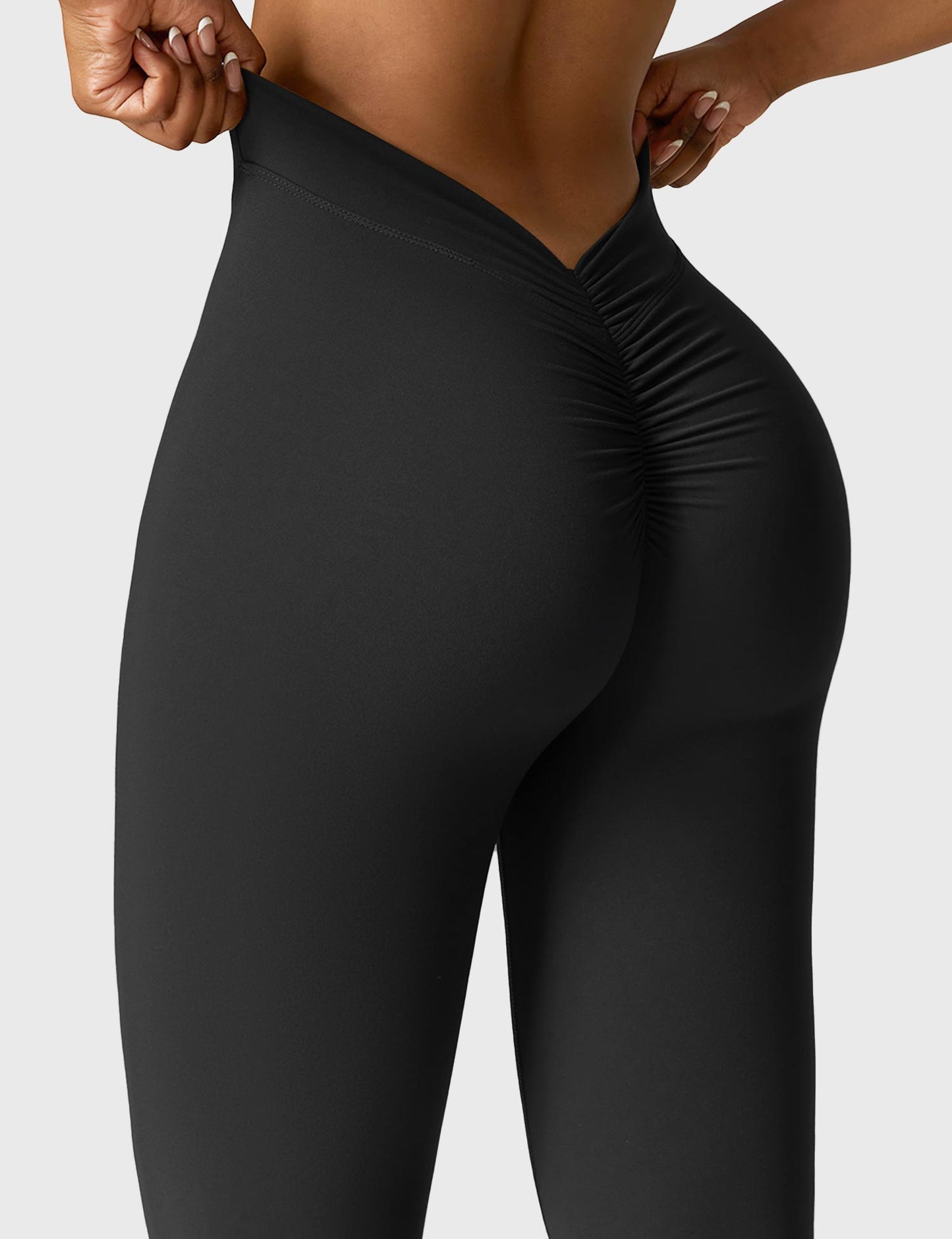 Leggings donna scollatura a V – Leggings svasati eleganti e comodi