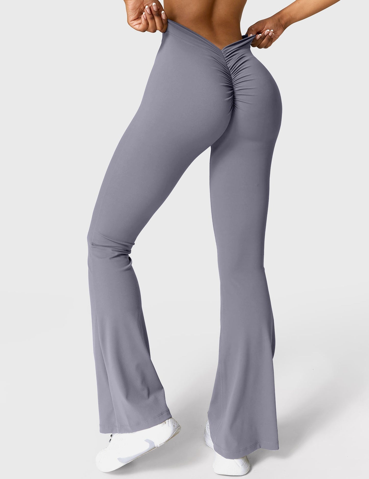 Leggings donna scollatura a V – Leggings svasati eleganti e comodi