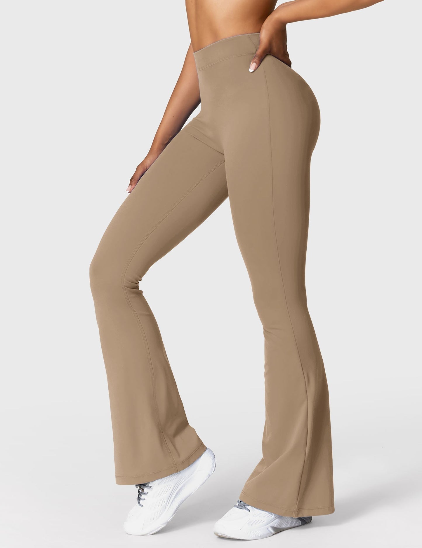 Leggings donna scollatura a V – Leggings svasati eleganti e comodi