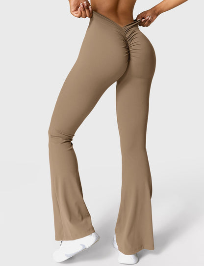 Leggings donna scollatura a V – Leggings svasati eleganti e comodi