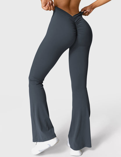 Leggings donna scollatura a V – Leggings svasati eleganti e comodi