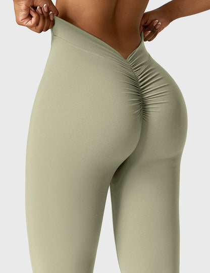 Leggings donna scollatura a V – Leggings svasati eleganti e comodi