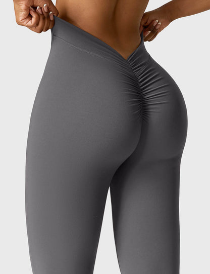 Leggings donna scollatura a V – Leggings svasati eleganti e comodi