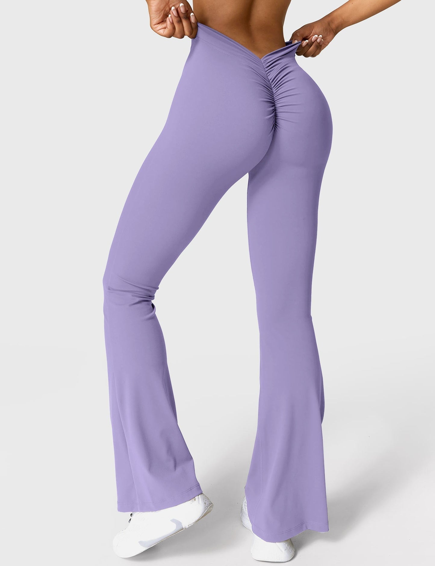 Leggings donna scollatura a V – Leggings svasati eleganti e comodi